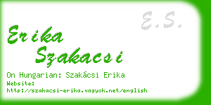 erika szakacsi business card